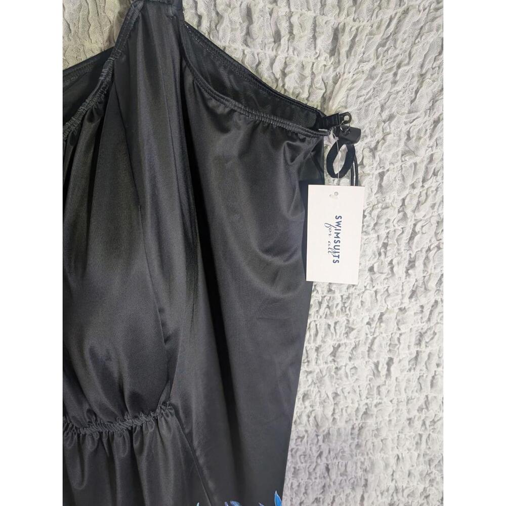 Nwt Swimsuits For All Black‎ And Floral Swim Top Size 40 - Picture 6 of 9